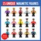 15 Pieces Figures Community - Play People Perfect for Magnetic Tiles Building Blocks - STEM Learning Toys Children – Magnet Tiles Expansion Accessories Pack
